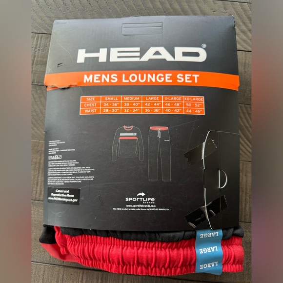 HEAD Men’s Lounge Set Size Large (NWT) - Picture 3 of 4
